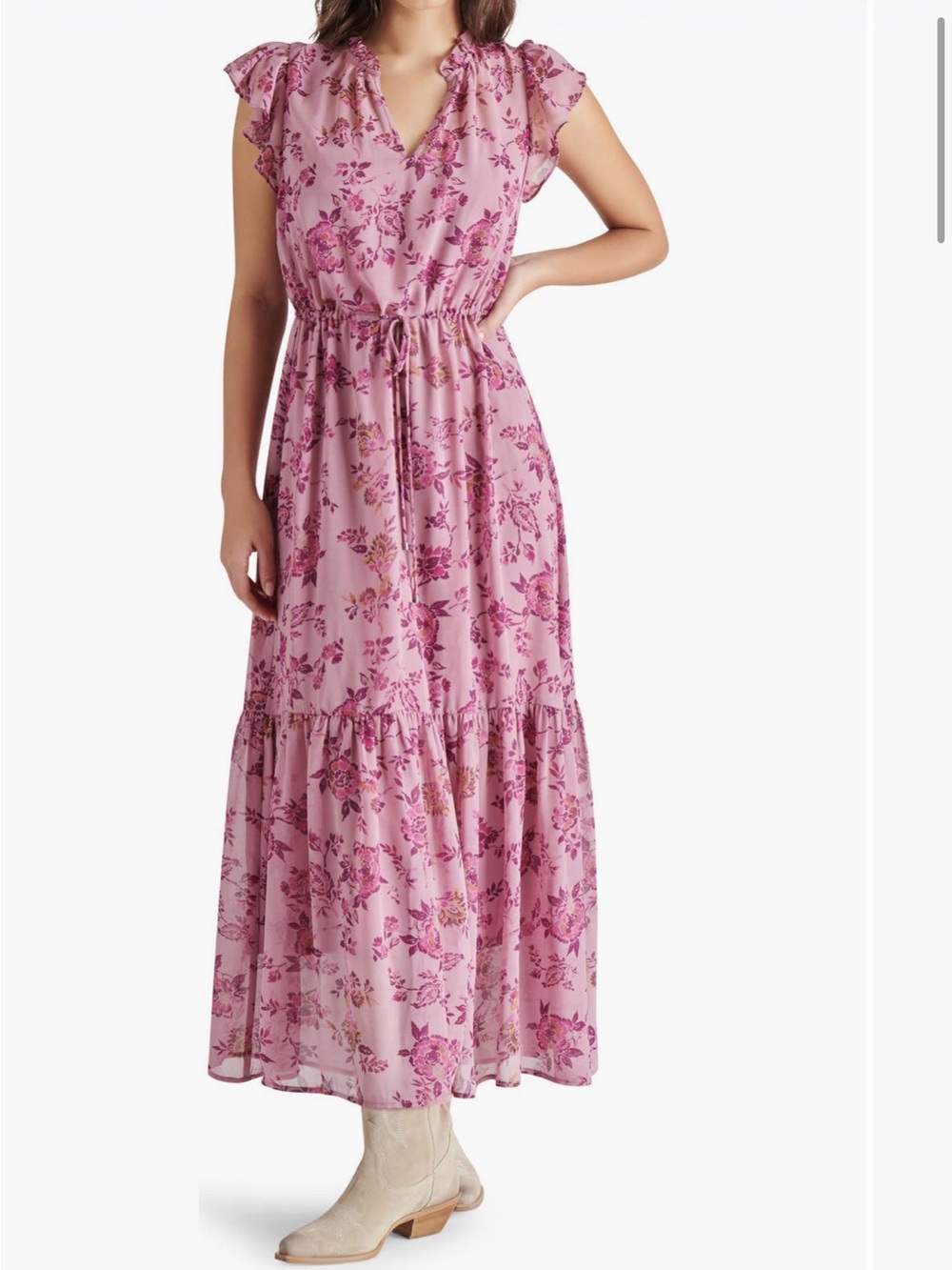 Purple floral dress